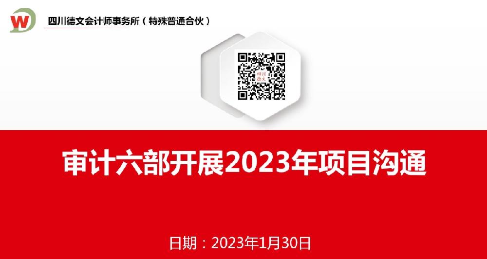 四川德文会计师事务所（特殊普通合伙）审计六部开展2023年项目沟通会