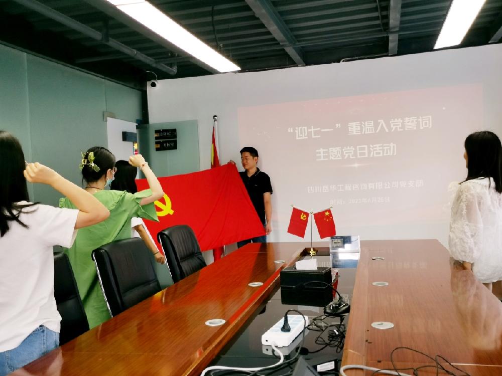 重温入党誓词 凝聚奋进力量—四川岳华党支部开展“迎七一”主题党日活动